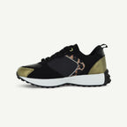 Bastille Retro Runner | Black & Animal Print