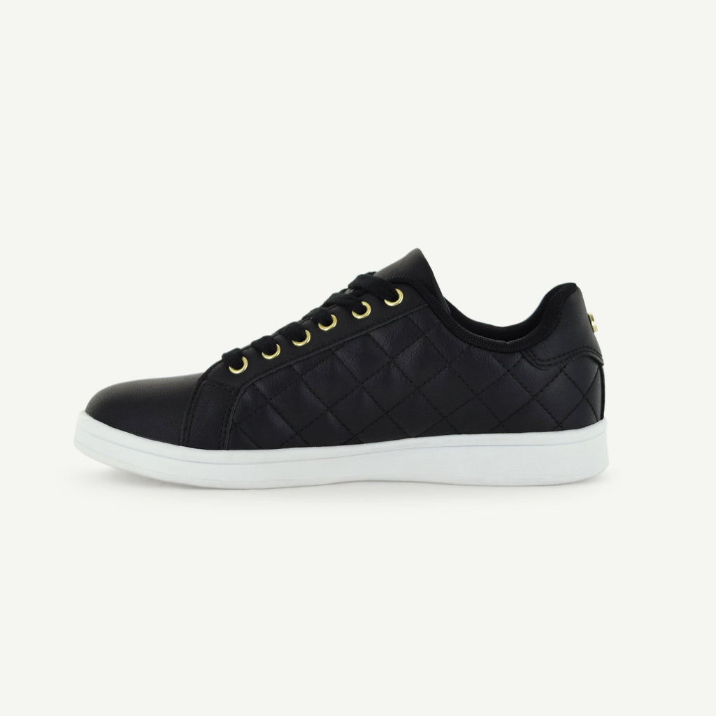 Voltaire Quilted Court Shoe Black