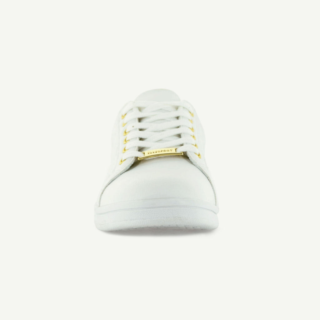 Voltaire Quilted Court Shoe White