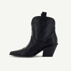 ISABEL Western Bootie | Black Snake