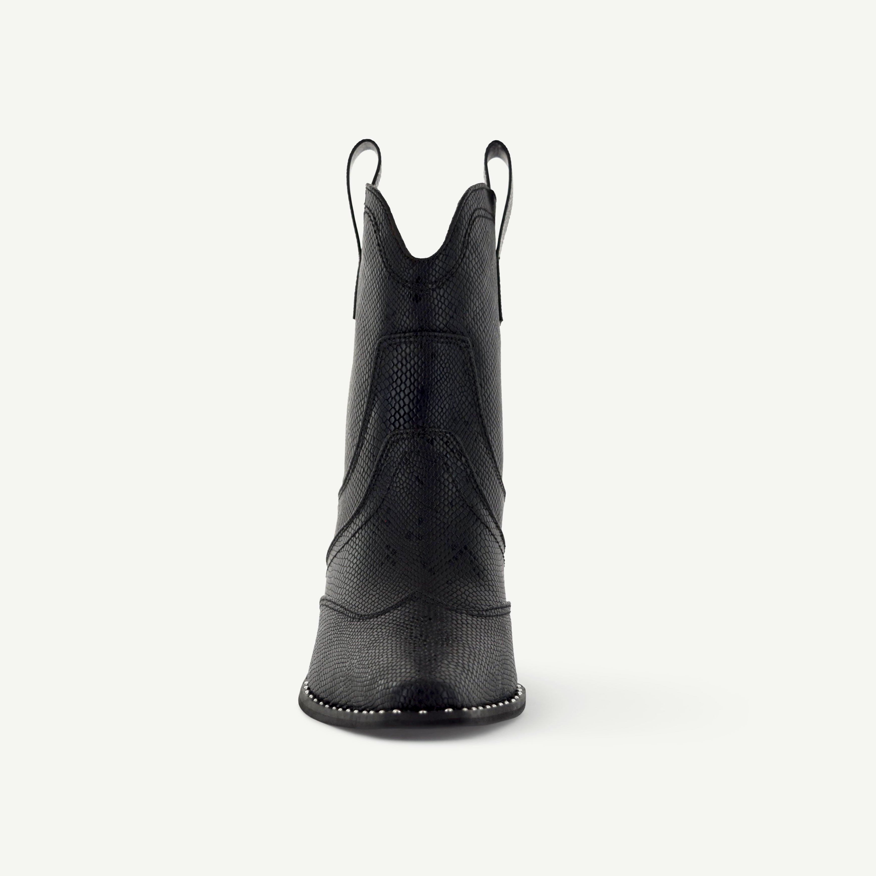 ISABEL Western Bootie | Black Snake