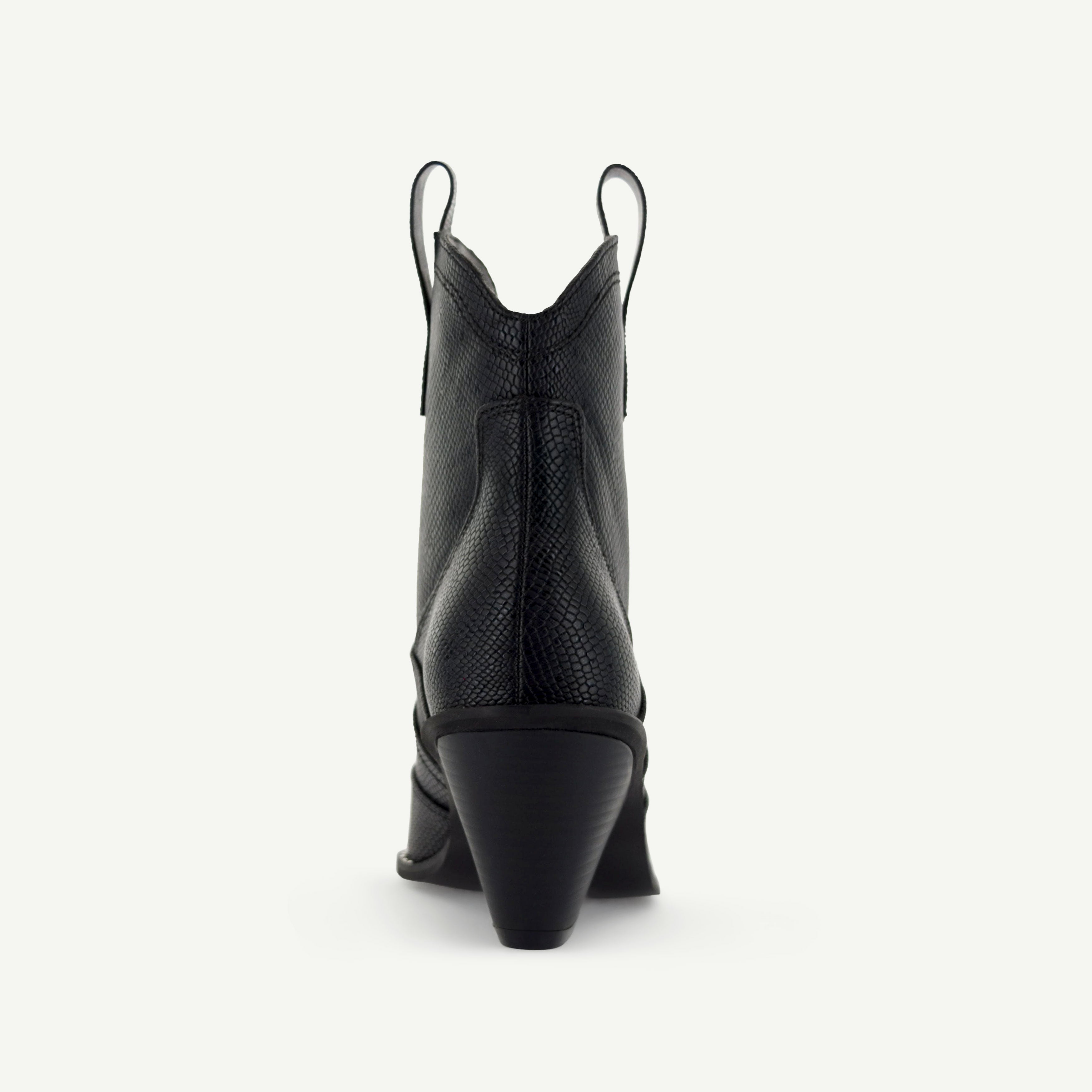 ISABEL Western Bootie | Black Snake