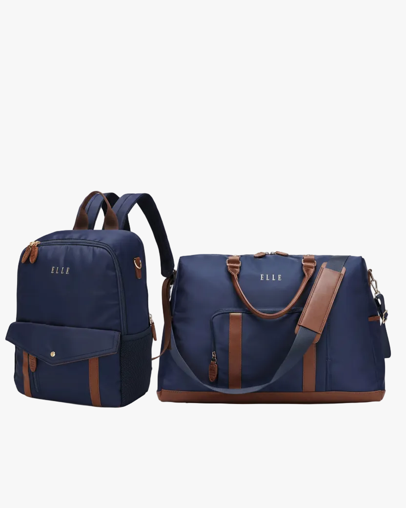 ELLE Luxe Journey 2-Piece Weekender & Backpack Set