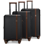Luxe Journey 3-Piece Expandable Retro Luggage Set
