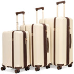 Luxe Journey 3-Piece Expandable Retro Luggage Set