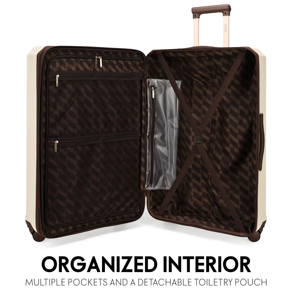 Luxe Journey 3-Piece Expandable Retro Luggage Set