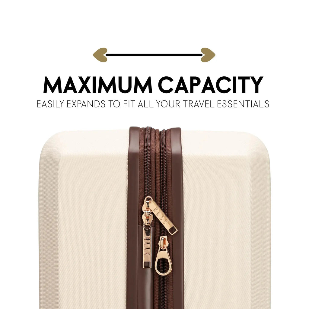 Luxe Journey 3-Piece Expandable Retro Luggage Set