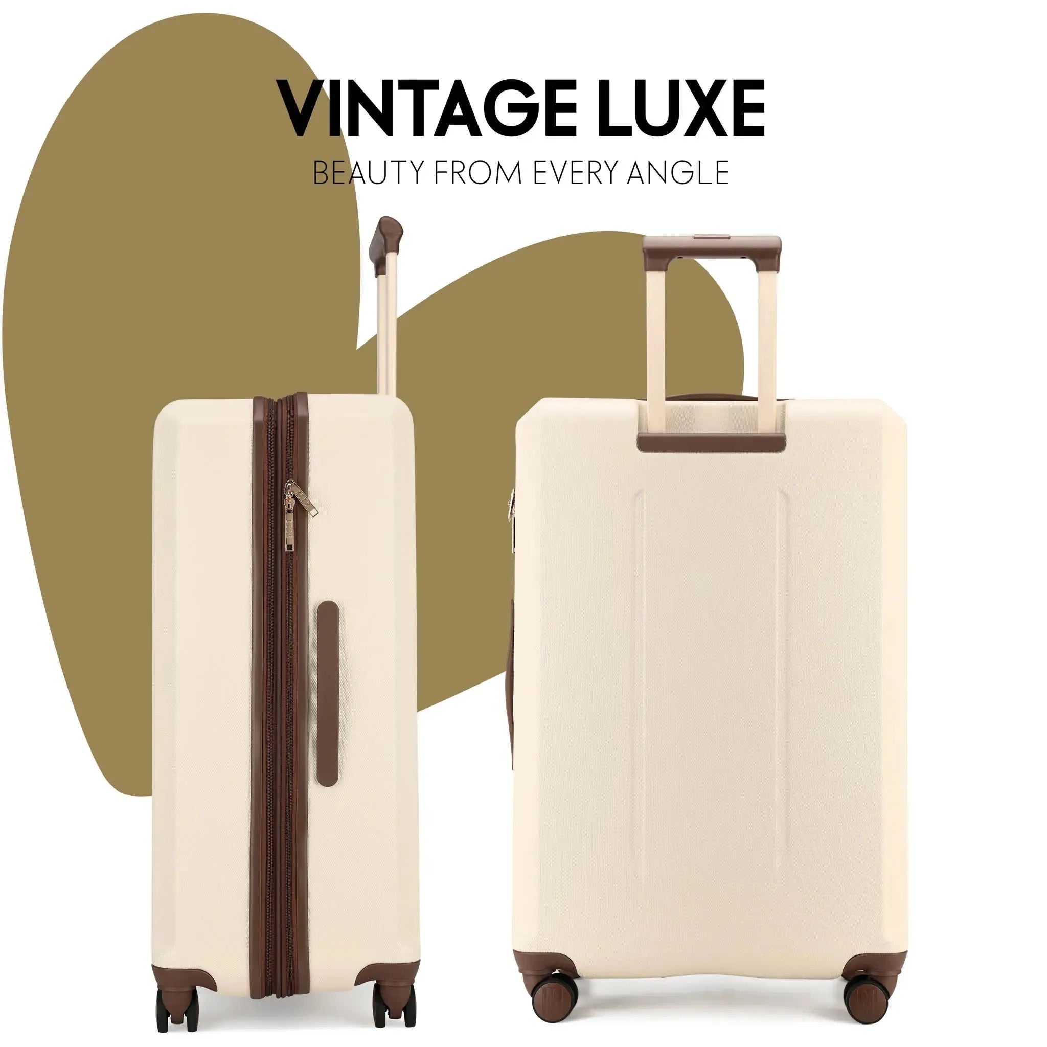 Luxe Journey 3-Piece Expandable Retro Luggage Set