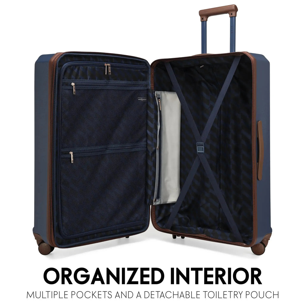 Luxe Journey 3-Piece Expandable Retro Luggage Set