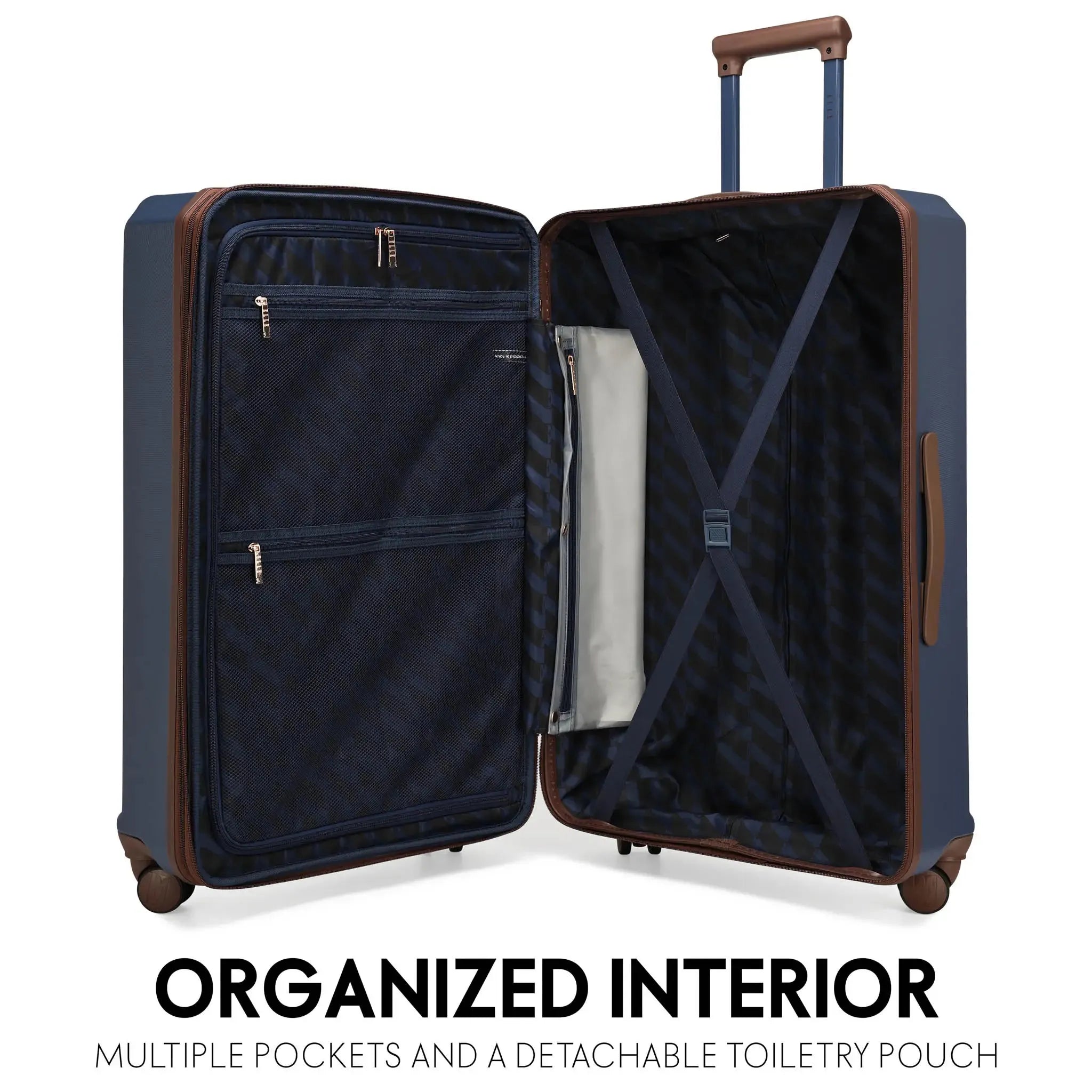 Luxe Journey 3-Piece Expandable Retro Luggage Set
