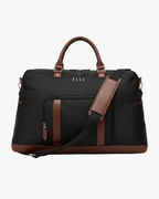 ELLE Luxe Journey 30L Twill and Vegan Leather Weekender Duffel Bag
