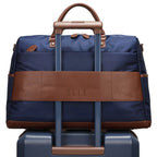 ELLE Luxe Journey 30L Twill and Vegan Leather Weekender Duffel Bag