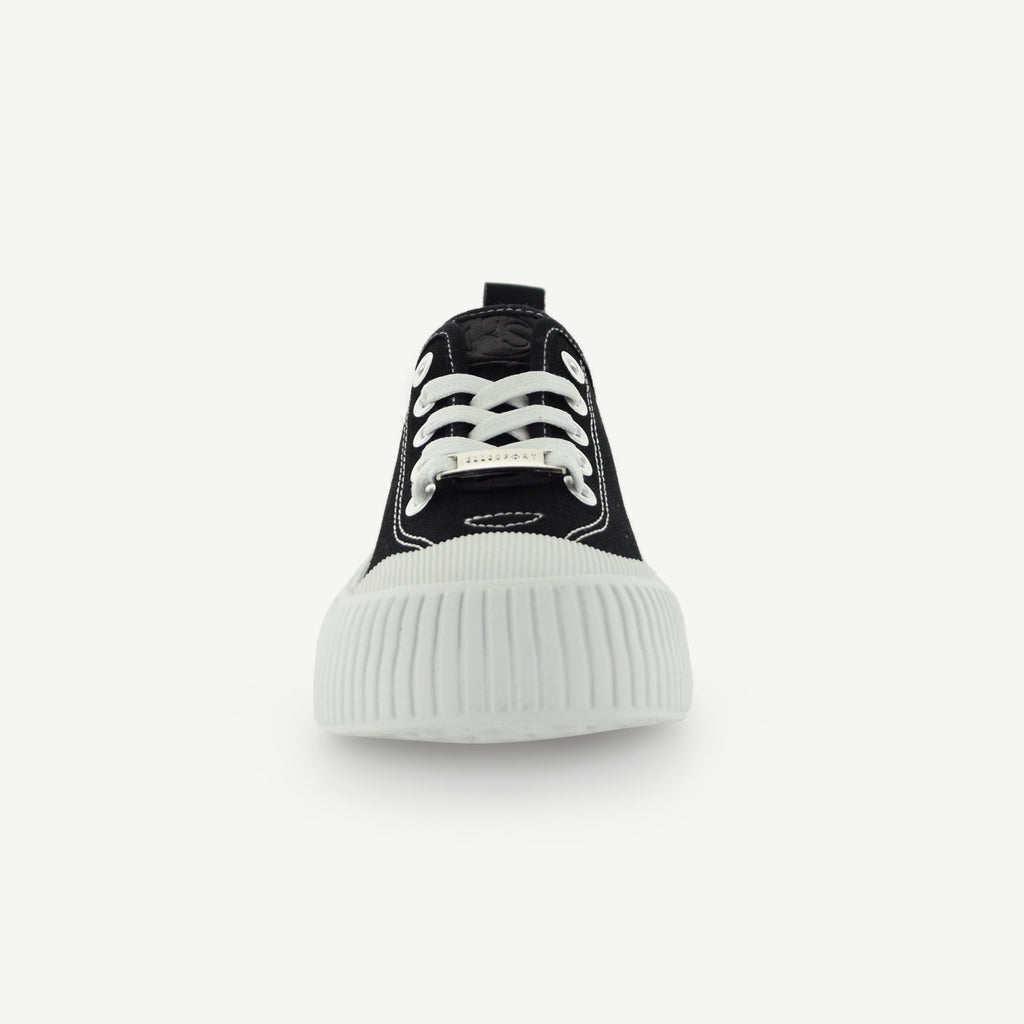 Court Royale Vulcanized Court Shoe | Black/White