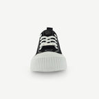 Court Royale Vulcanized Court Shoe | Black/White