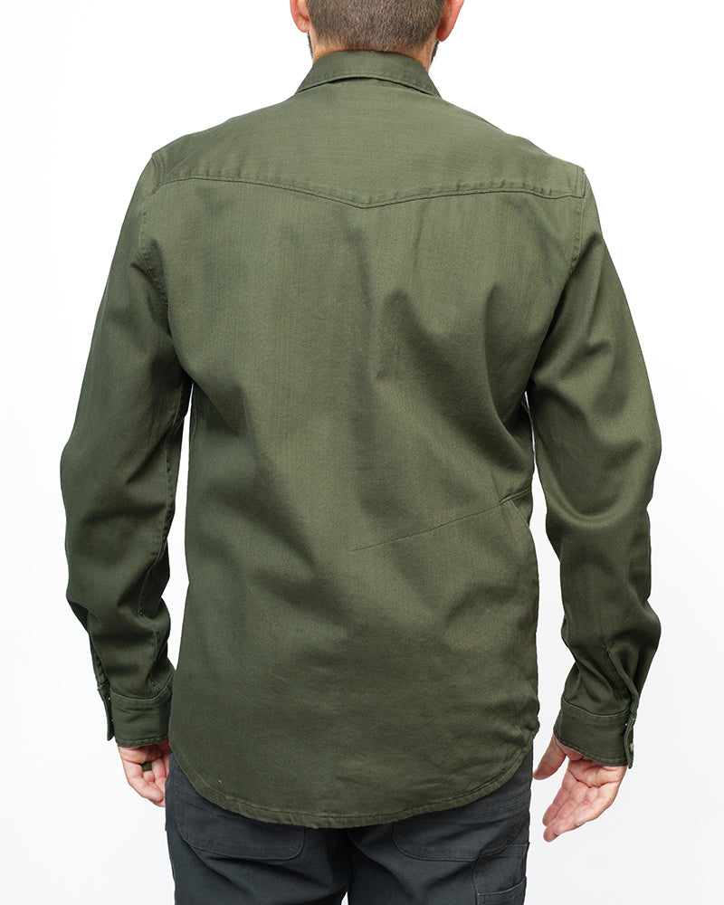 Earl Denim Shirt | Dusty Olive