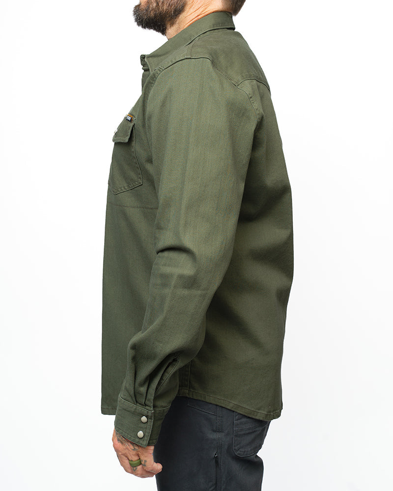 Earl Denim Shirt | Dusty Olive