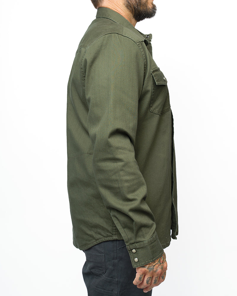 Earl Denim Shirt | Dusty Olive