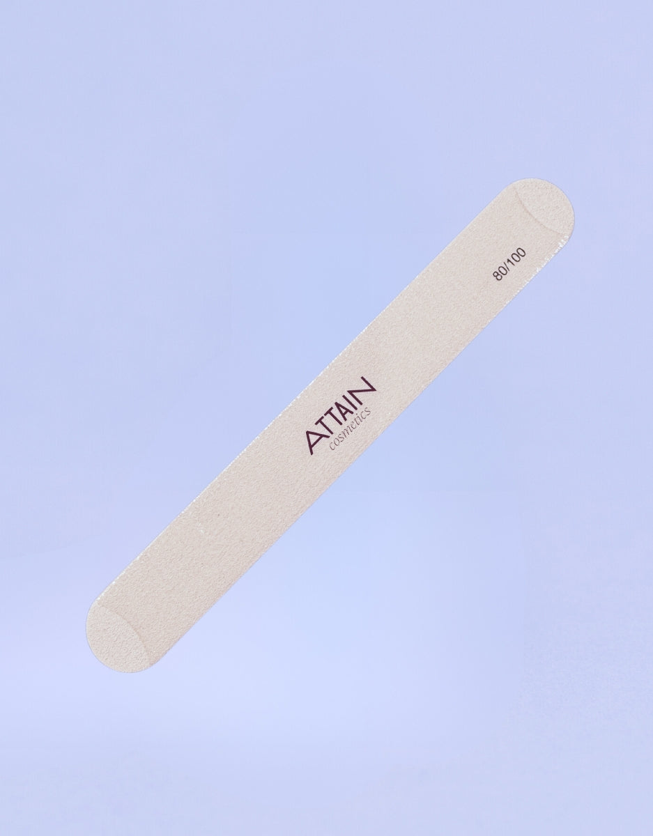 Attain Cosmetics 80/100 Grit Emery Nail File | Extra Wide