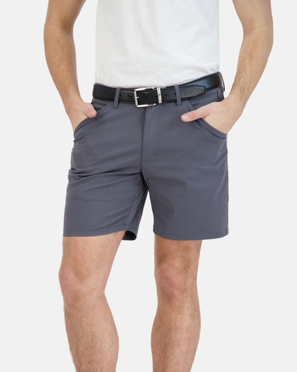 Everyday Stretch Shorts with a Comfortable Built-In Liner Grey