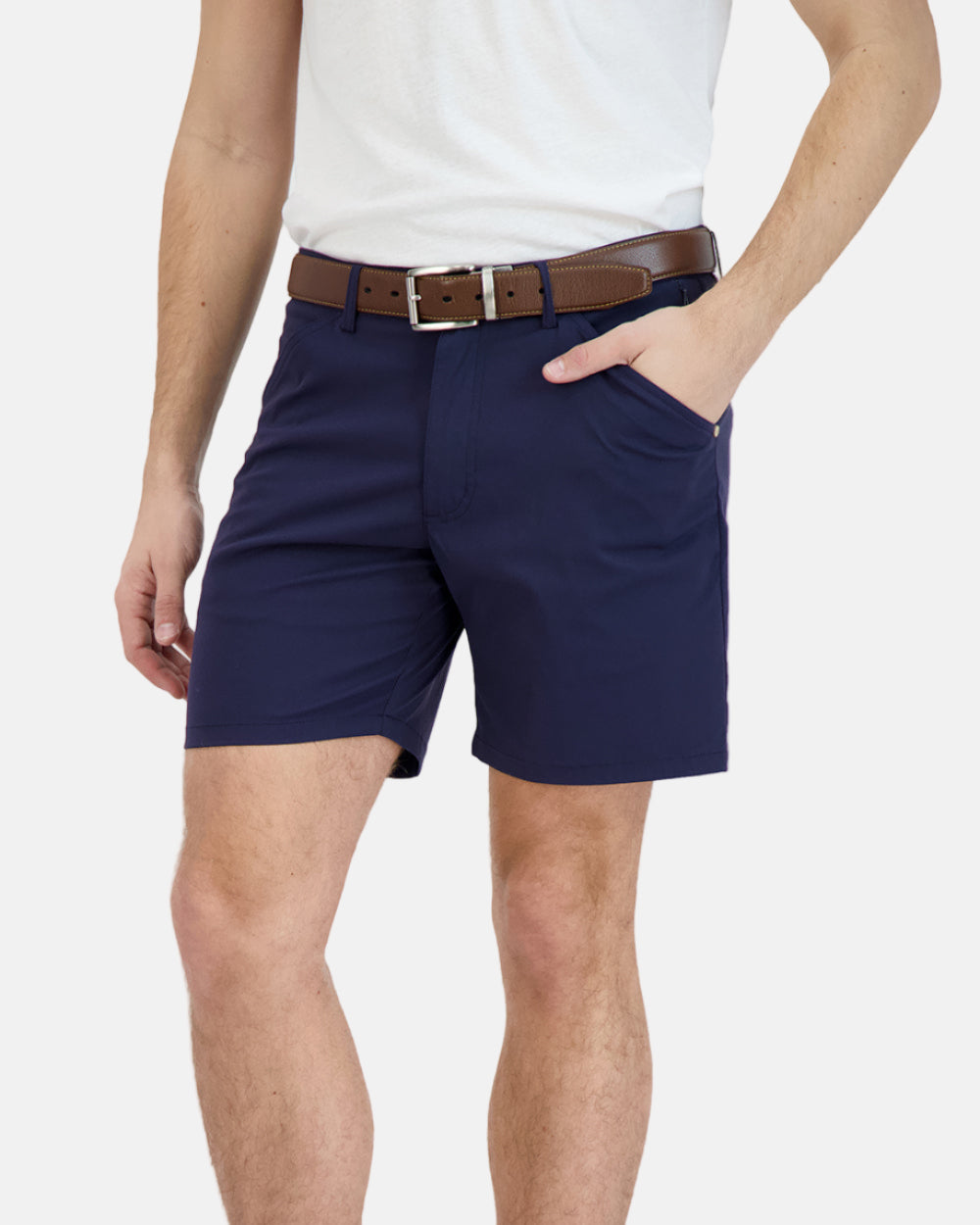 Everyday Stretch Shorts with Comfortable Built-In Liner Navy