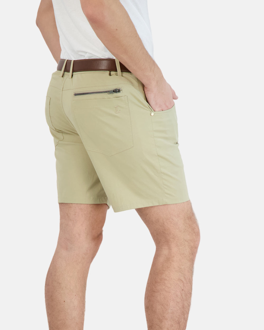Everyday Stretch Shorts with a Comfortable Built-In Liner | Khaki