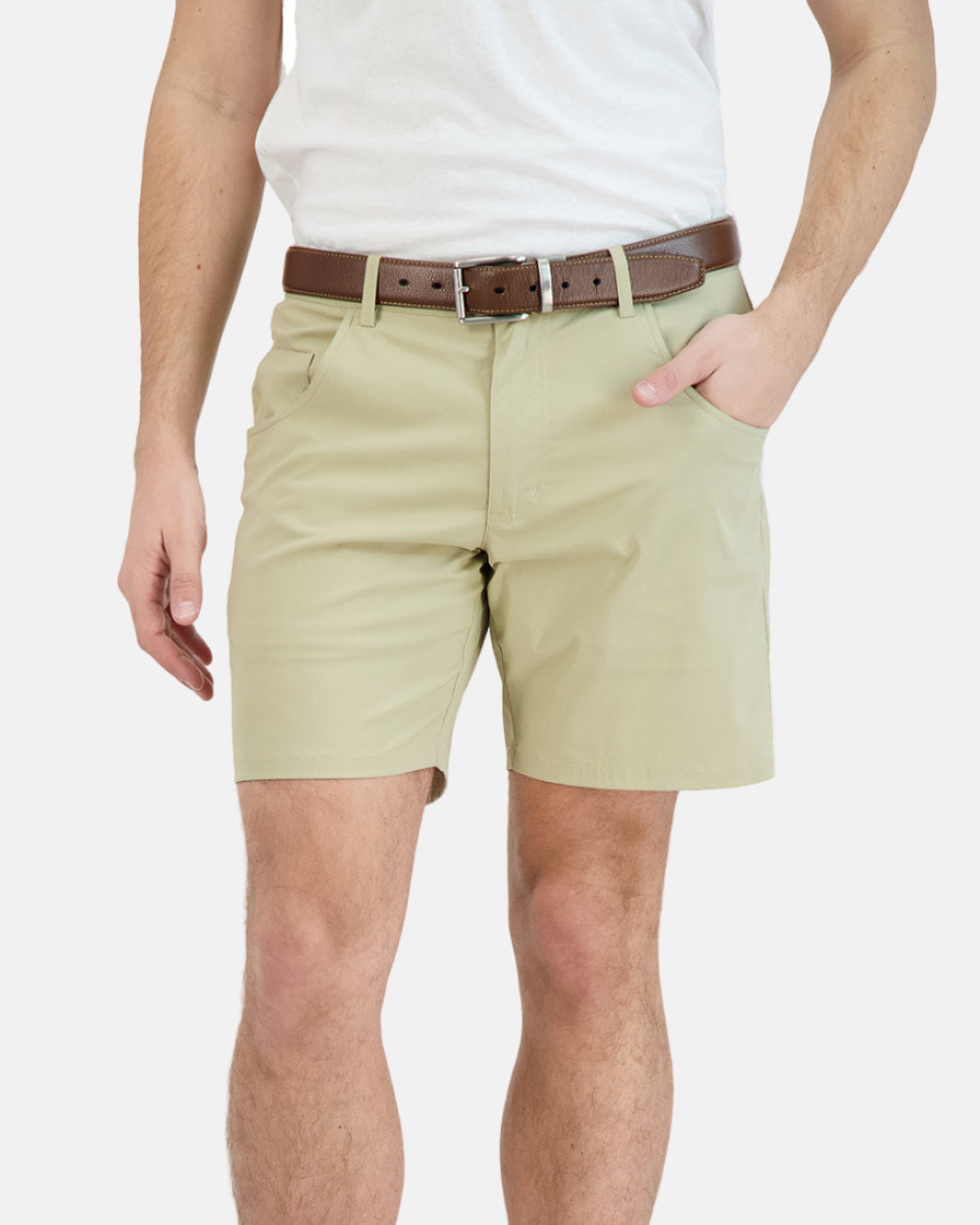 Everyday Stretch Shorts with a Comfortable Built-In Liner | Khaki