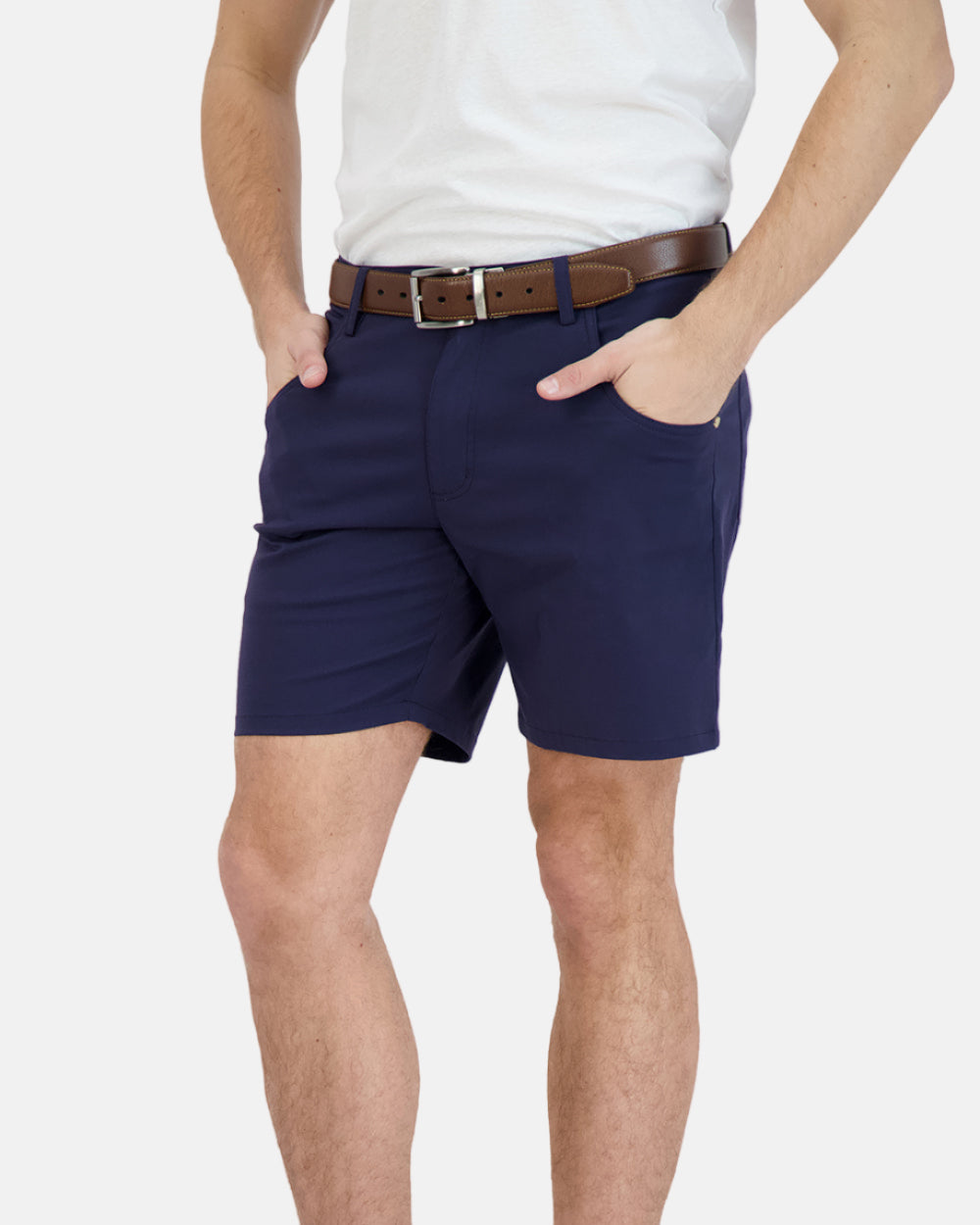 Everyday Stretch Shorts with a Comfortable Built-In Liner | Navy