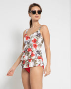 Women’s Swimsuit F1806 Flower Garden Red