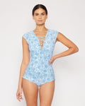 One-Piece Swimsuit F1823 Thistle Blue