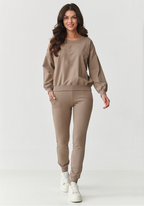 Relaxed Fit Sweatshirt and Sweatpants Tracksuit Set