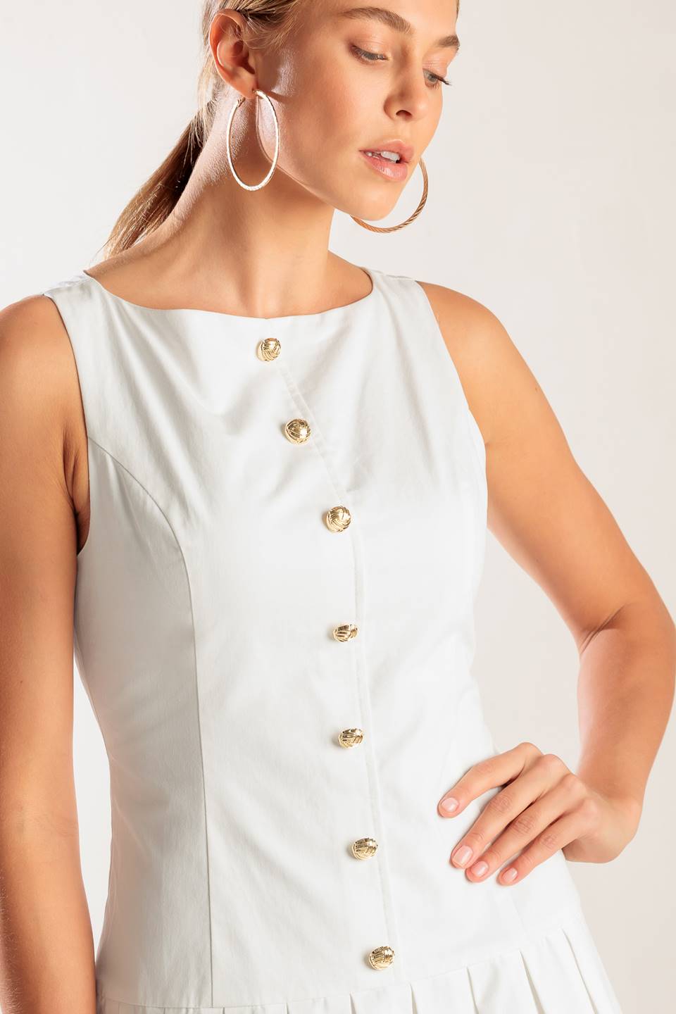No Comparison White Woven Mini Dress