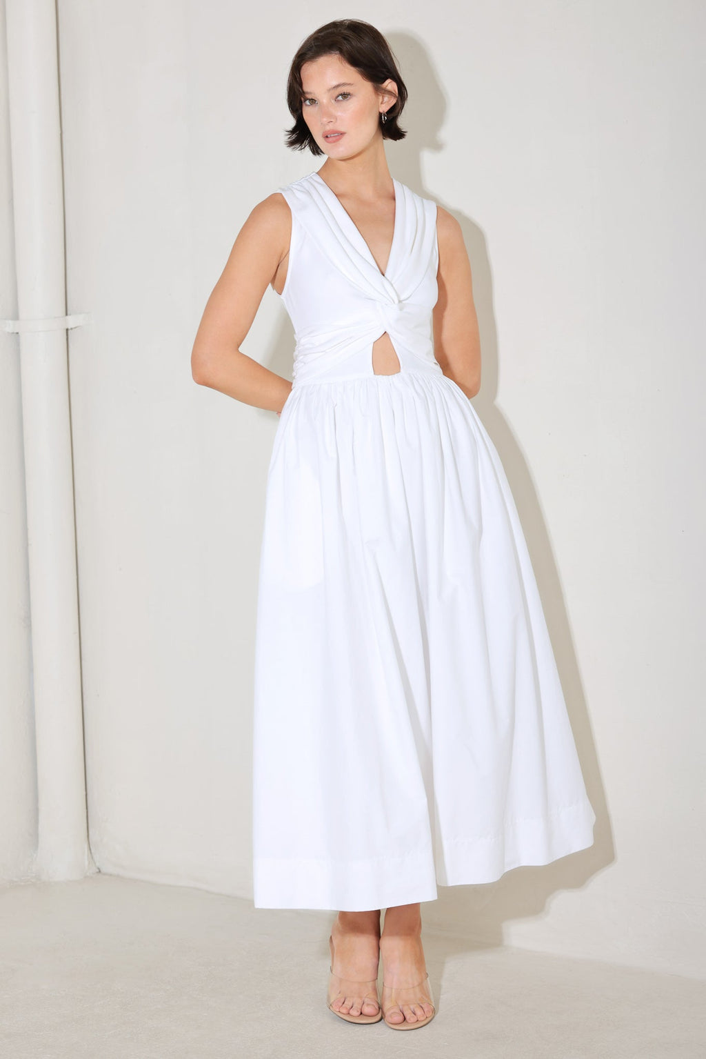 Angel Veil White Midi Dress
