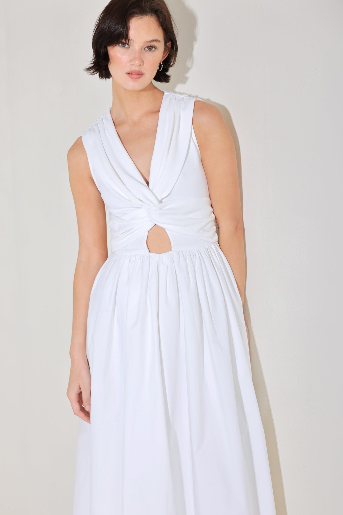 Angel Veil White Midi Dress