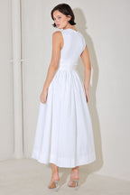 Angel Veil White Midi Dress