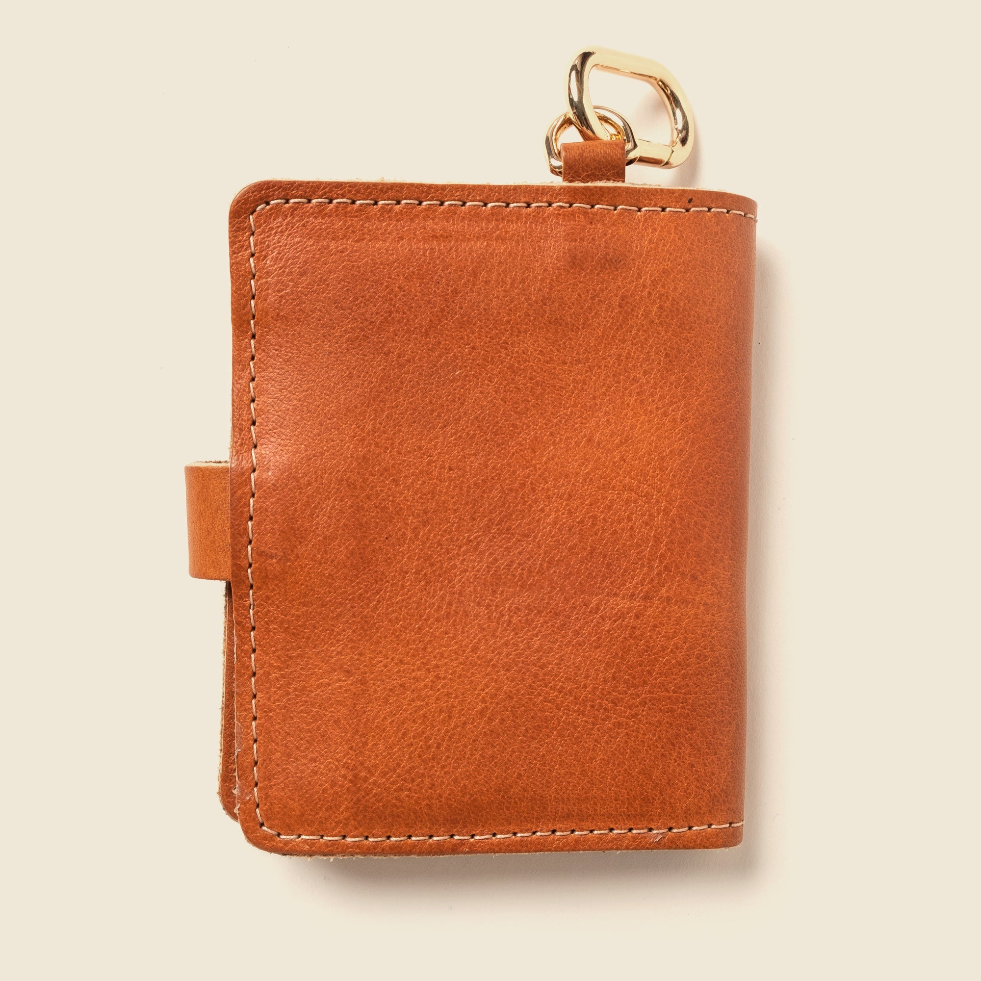 Wallet with Snap and Key Ring | Natural