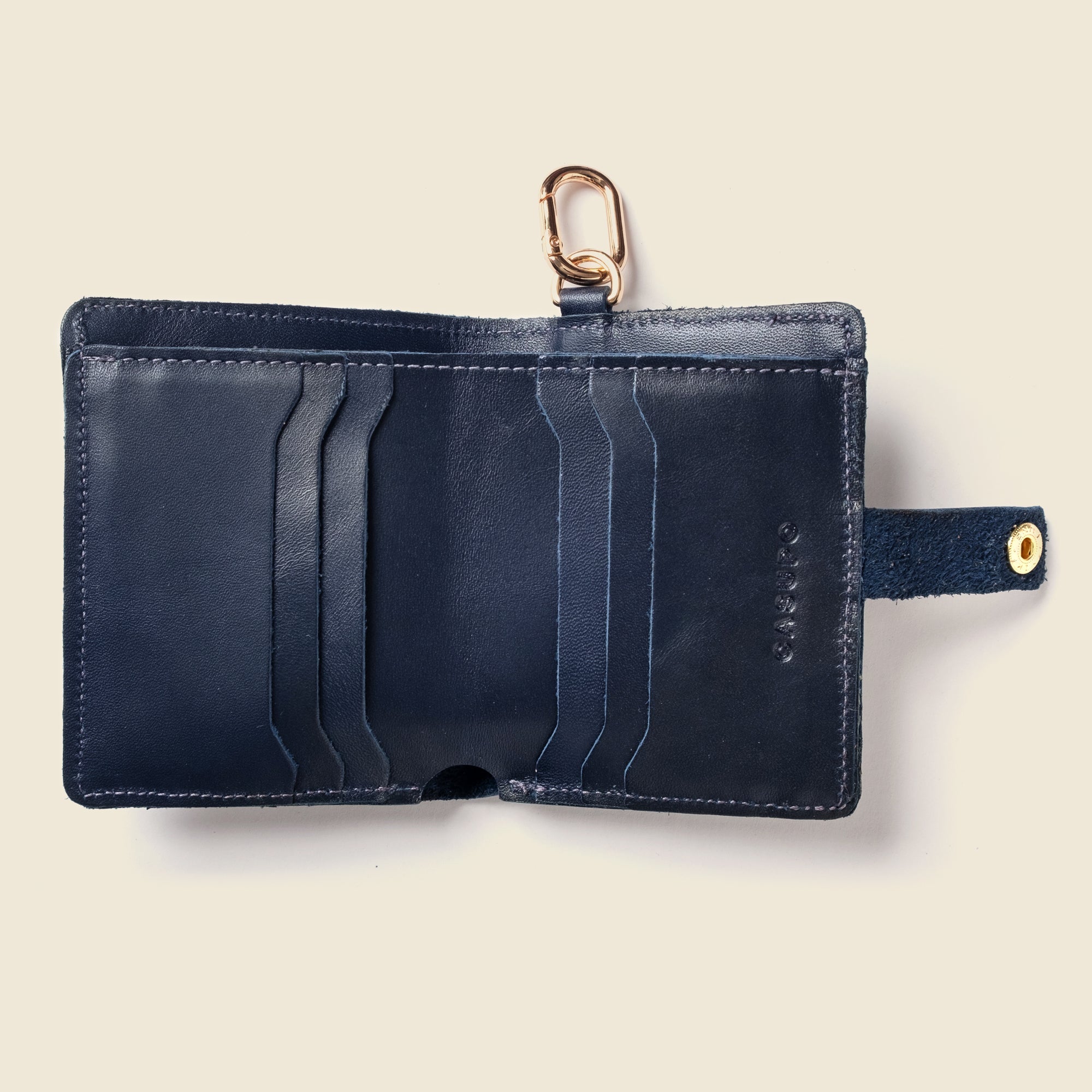 Wallet with Snap and Key Ring | Navy