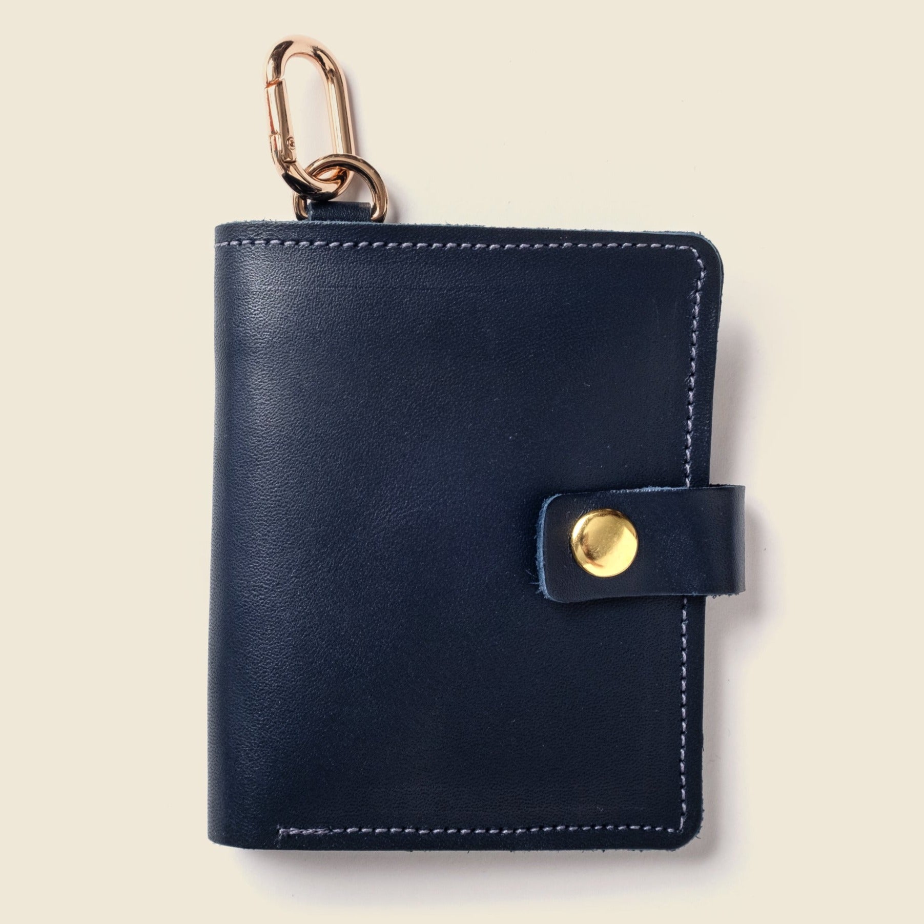 Wallet with Snap and Key Ring | Navy