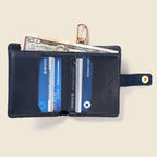 Wallet with Snap and Key Ring | Navy