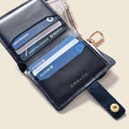 Wallet with Snap and Key Ring | Navy