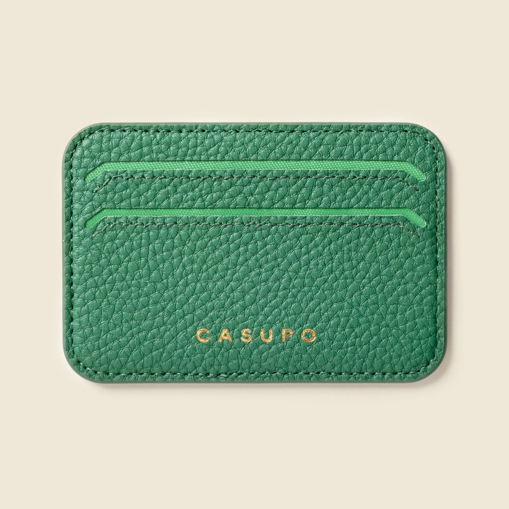 Mag Safe Leather Wallet with RFID | Green