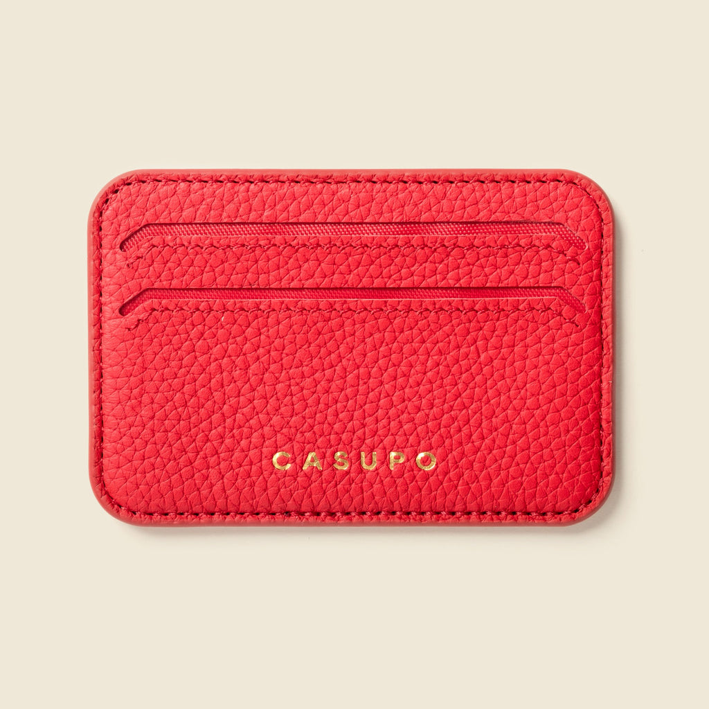 Mag Safe Leather Wallet with RFID | Red