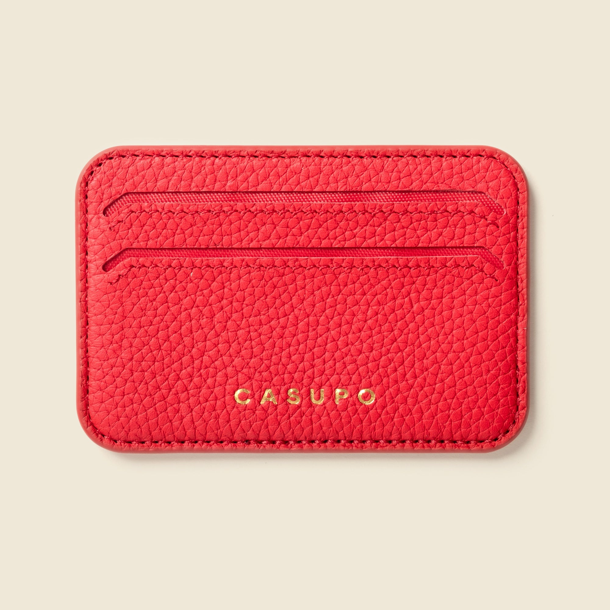 Mag Safe Leather Wallet with RFID | Red