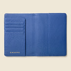 Leather Passport Wallet with RFID Shield | Cobalt