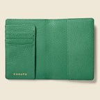 Leather Passport Wallet with RFID | Green