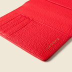 Leather Passport Wallet with RFID | Red