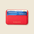 Mag Safe Leather Wallet with RFID | Red