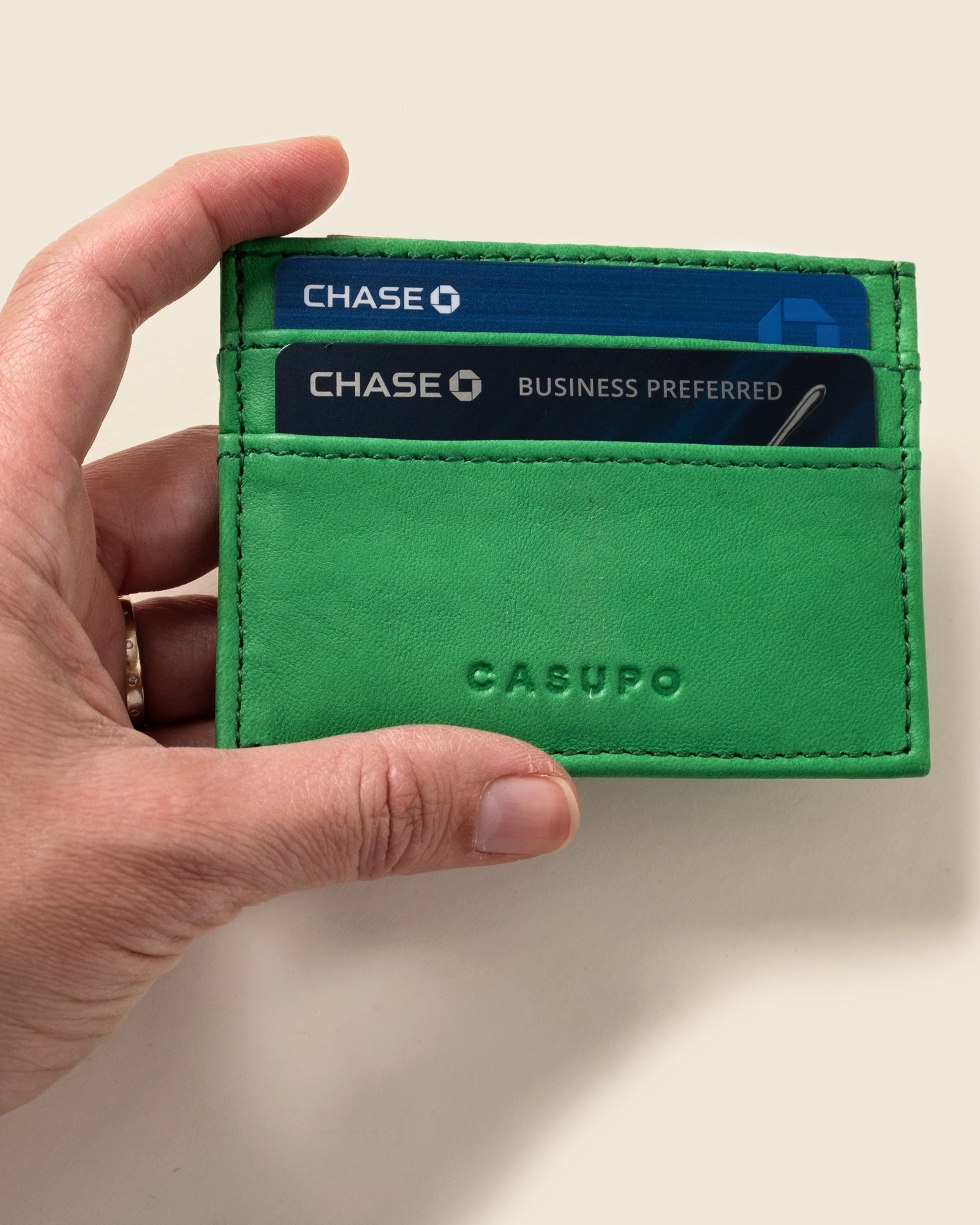 Slim Card Holder Wallet with RFID Protection | Green