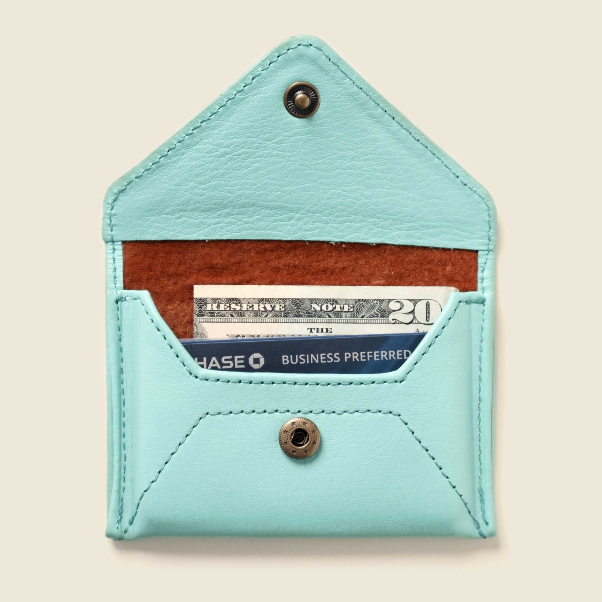 Mini Envelope Wallet with RFID Protection | Baby Blue
