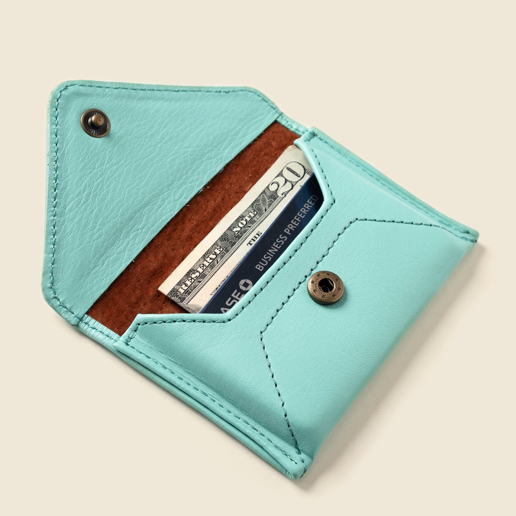 Mini Envelope Wallet with RFID Protection | Baby Blue