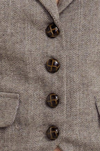 Tailored Cool Woven Vest | Brown